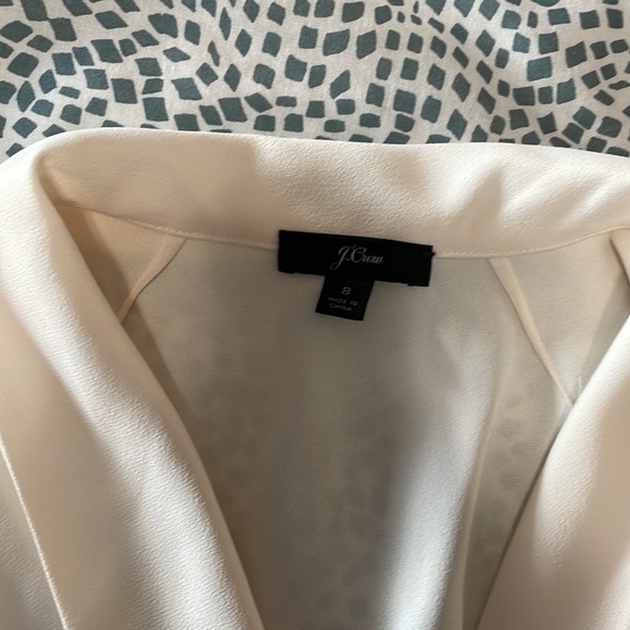 Cream J.Crew Wrap Top - Picture 2 of 4